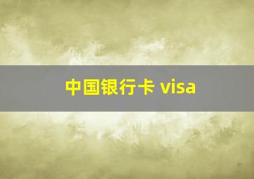 中国银行卡 visa